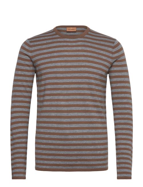 Mos Mosh Gallery Mmgadam Soft Stripe Knit Mos Mosh Gallery Beige