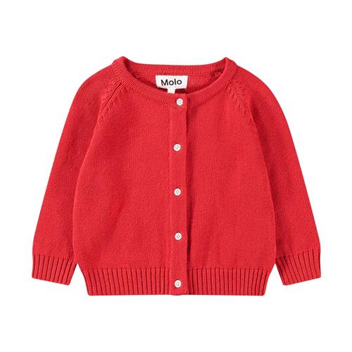 Se Molo Bobi Cardigan Adrenaline Rush | Rød | 80 cm ved Babyshop