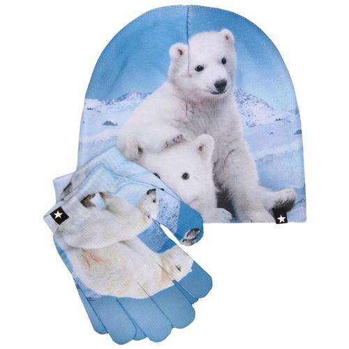 Se Molo Kaya Sæt Med Hue Og Handsker Polar Cubs | Blå | 7-12 years ved Babyshop