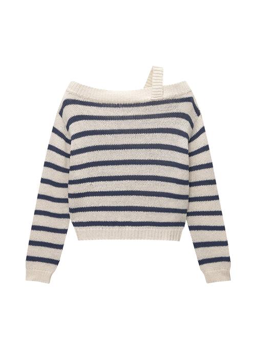 Pull&Bear Pullover  navy / naturhvid