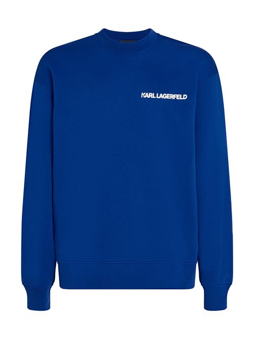 Se Karl Lagerfeld Sweatshirt 'Outline'  mørkeblå / hvid ved About You