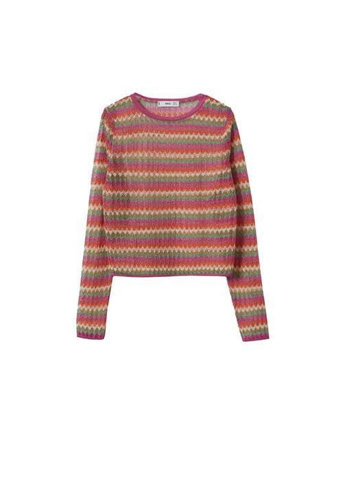 Se MANGO Pullover 'Puval'  beige / grøn / orange / pink ved About You