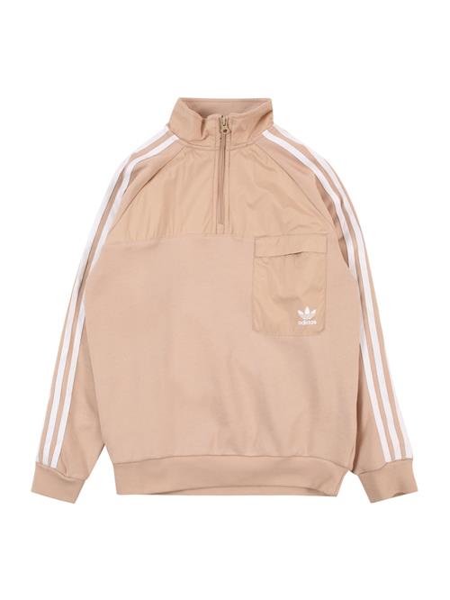 Se ADIDAS ORIGINALS Sweatshirt 'Trefoil'  beige / hvid ved About You