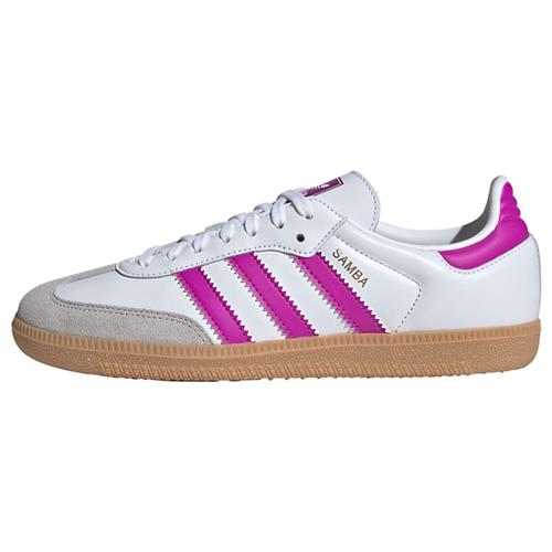 Se ADIDAS ORIGINALS Sneakers 'Samba'  guld / greige / neonlilla / hvid ved About You