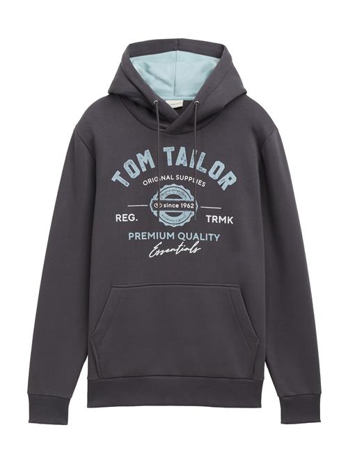 Se TOM TAILOR Sweatshirt  lyseblå / mørkegrå / hvid ved About You