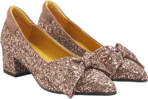 ANGULUS Sløjfepump i Funklende Glitter Kvinde 3297/3232 Clay Glitter/clay Pumps & Stiletter Str 39 - hos Magasin