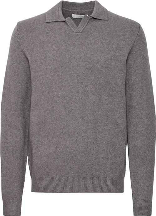 Casual Friday Cfkarl Polo Knit Mand Pewter Mix Cardigans Regular Fit Str S - hos Magasin