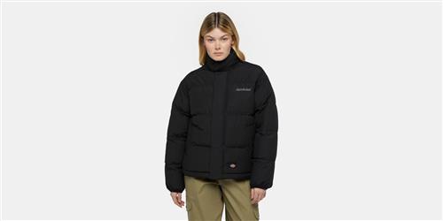 Dickies Scobey Puffer Jacket W Black Kvinde Black Overgangsjakker Str L - hos Magasin