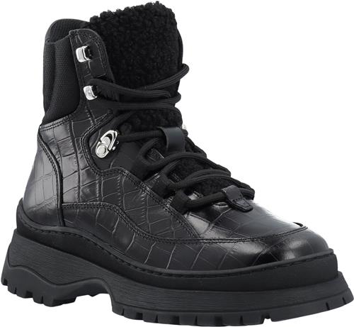 Bianco Unao City Hiker Boot #C Kvinde Black Croco Vinterstøvler Str 40 - hos Magasin