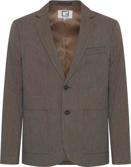 Casual Friday Cfbille 0169 Tweed Weave Blazer Kvinde Silver Mink Melange Blazere Slim Fit Str 46 - hos Magasin