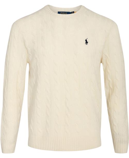 Polo Ralph Lauren 2/15 Wool/cash Rwslsl-plo Mand Andover Cream Sweaters Str L - Uld hos Magasin