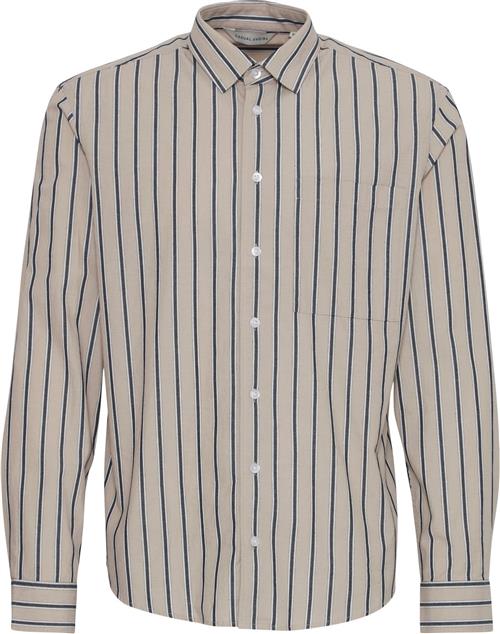 Se Casual Friday Cfalvin LS Dobby Striped Shirt Kvinde Silver Mink Skjorter Relaxed Fit Str L - hos Magasin ved Magasin