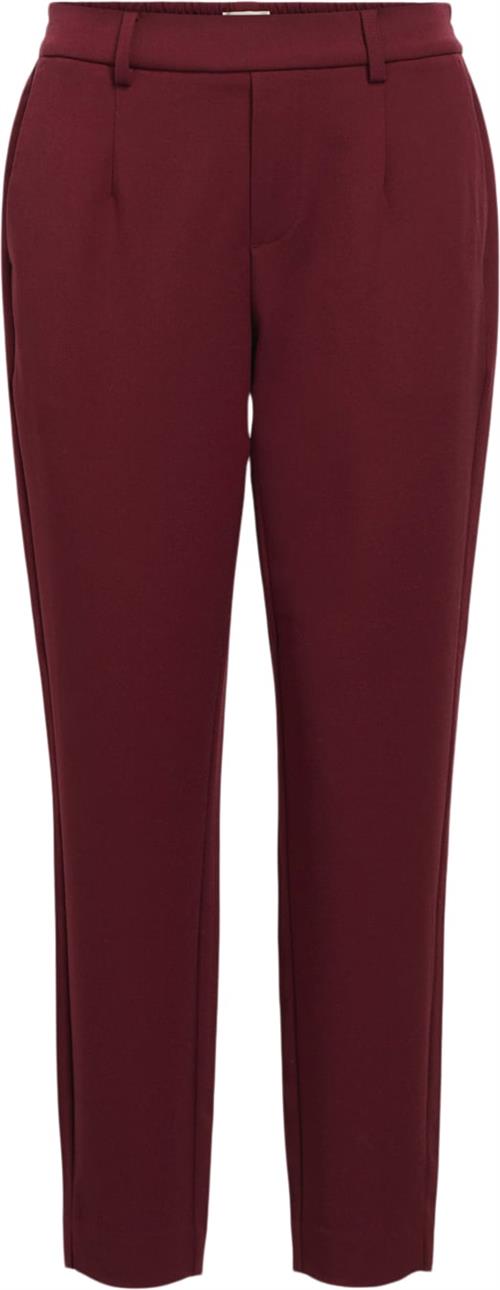 Se Object Objlisa Slim Pant Noos Kvinde Cabernet/col Bukser Straight Fit Str 34 - hos Magasin ved Magasin