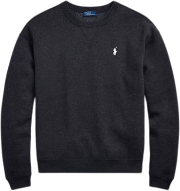 Polo Ralph Lauren Arctic Fleecelsl-sws Kvinde Black Marl Heather Sweaters Str XS - hos Magasin