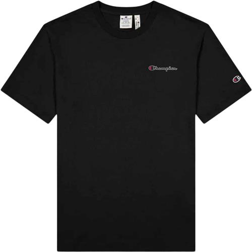 Se Champion Organic Cotton Blend Small Script Logo Tshirt Mand Black Beauty Kortærmede T-shirts Str S - Bomuld hos Magasin ved Magasin