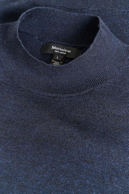 Matinique Maturtle Mand Dark Navy Melange Sweaters Regular Fit Str XL - hos Magasin