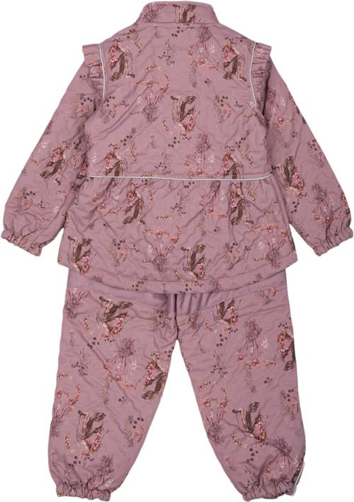 Mikk-Line Thermal+ Frill Set AOP Str 92 - Twilight Mauve Termojakker Polyester hos Magasin