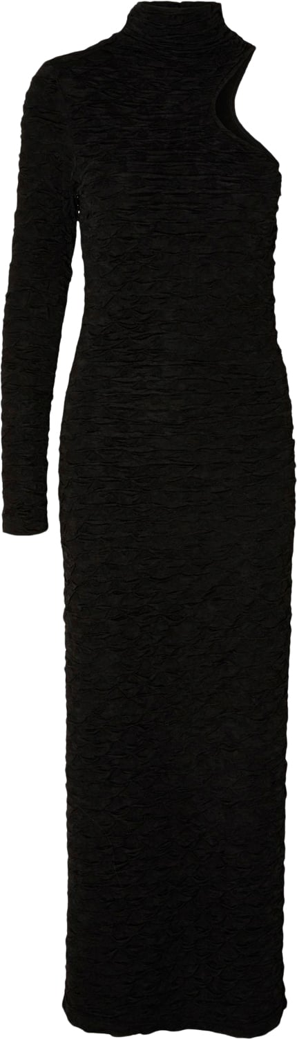 Selected Femme Slflisette ONE Shoulder Midi Dress Kvinde Sort Midi Kjoler Str L - hos Magasin