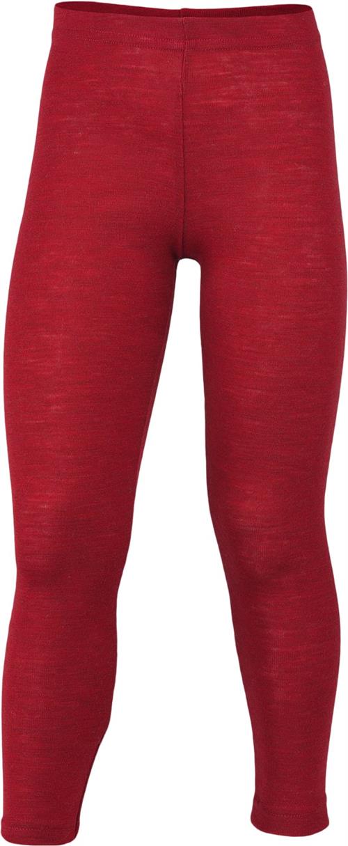 Engel Natur Children's Leggings, IVN Best red Mélange - 152 Str 140 - Rã¸D Meleret Leggings Uld hos Magasin