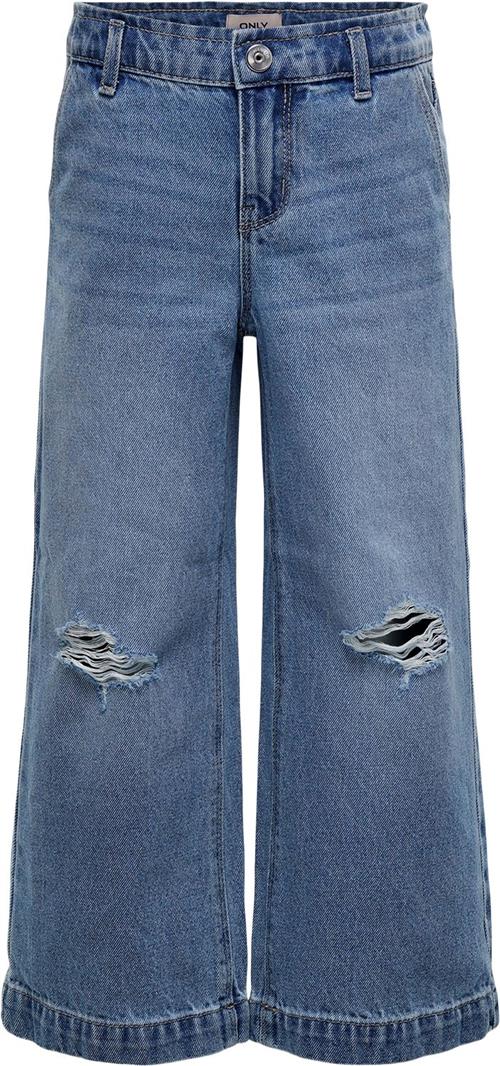 Se ONLY Kogcomet Wide Dest Jeans Pim006 Str 128 - Light Blue Denim Jeans hos Magasin ved Magasin