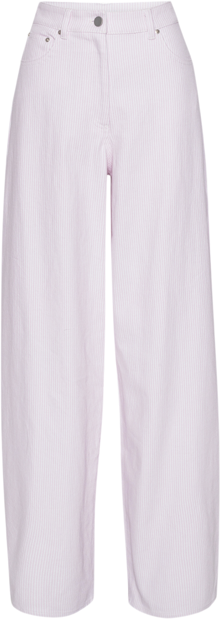 REMAIN Cocoon Striped Pants Kvinde Ballerina Comb. Bukser Med Lige Ben Str 24 - hos Magasin