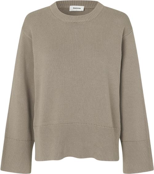 Modström Corbinmd Oneck Kvinde Spring Stone Sweaters Str L - hos Magasin