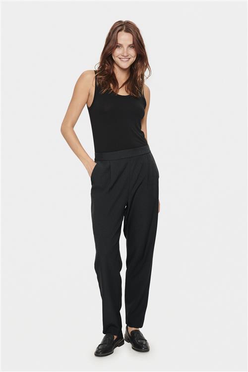 Saint Tropez Celestsz Pants Kvinde Night Sky Bukser Med Smalle Ben Classic Fit Str S - hos Magasin