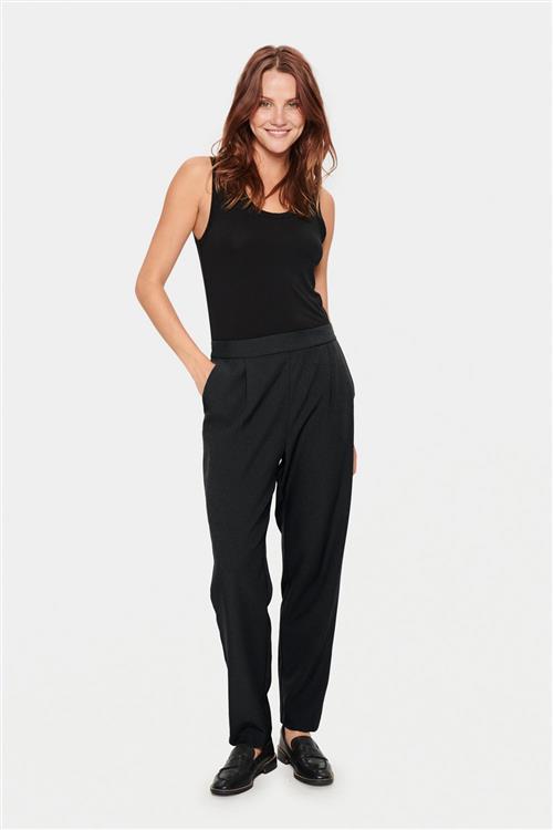 Saint Tropez Celestsz Pants Kvinde Night Sky Bukser Med Smalle Ben Classic Fit Str M - hos Magasin