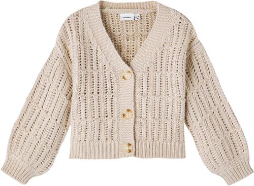 Name It Nmfofisille LS Knit Card Str 110 - Peyote Melange Cardigans hos Magasin