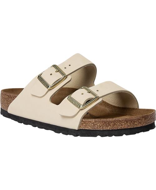 Birkenstock Arizona Lenb Ecru Kvinde Beige Flade Sandaler Str 43 - hos Magasin