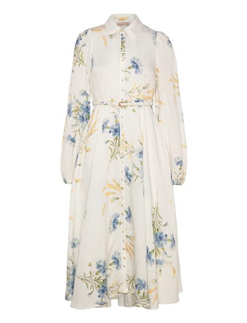 by Ti Mo Linen Collared Midi Dress By Ti Mo Blue