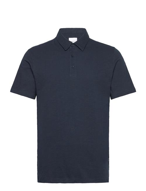 Knowledge Cotton Apparel Regular Linen Look Polo - Gots/Vega Knowledge Cotton Apparel Blue