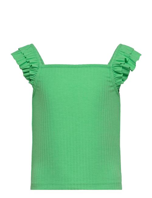 Se Kids Only Kognella S/L Frill Strap Top Jrs Kids Only Green ved Booztlet