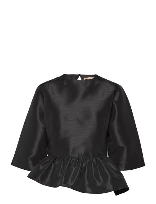 Se Stella Nova Crispy Peplum Blouse Stella Nova Black ved Booztlet