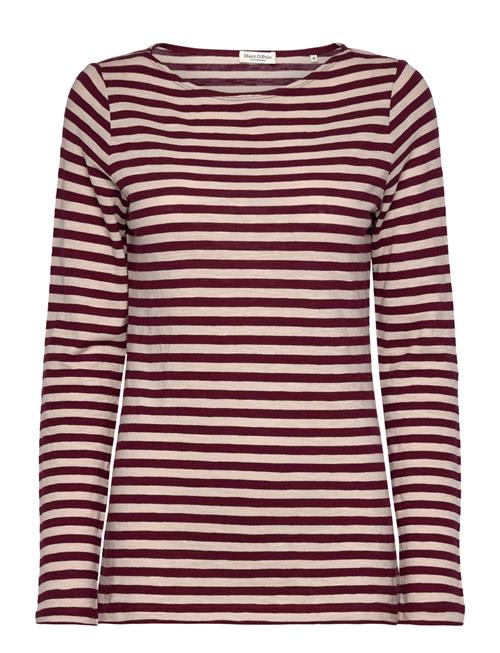 Se Marc O'Polo T-Shirts Long Sleeve Marc O'Polo Burgundy ved Booztlet