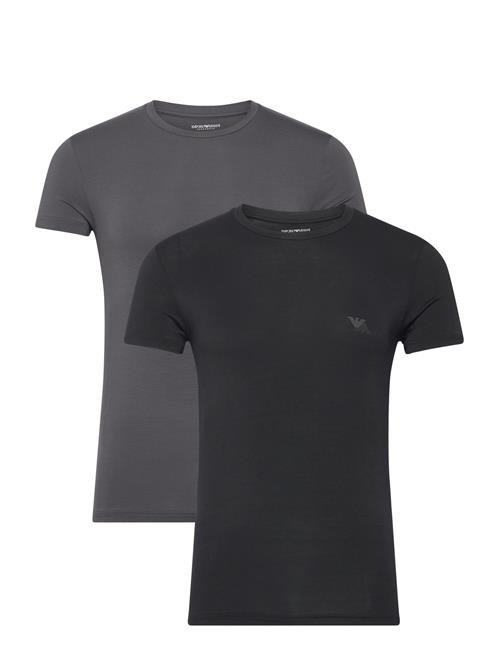 Se Emporio Armani Men's Knit 2-Pack T-Shirt Emporio Armani Patterned ved Booztlet