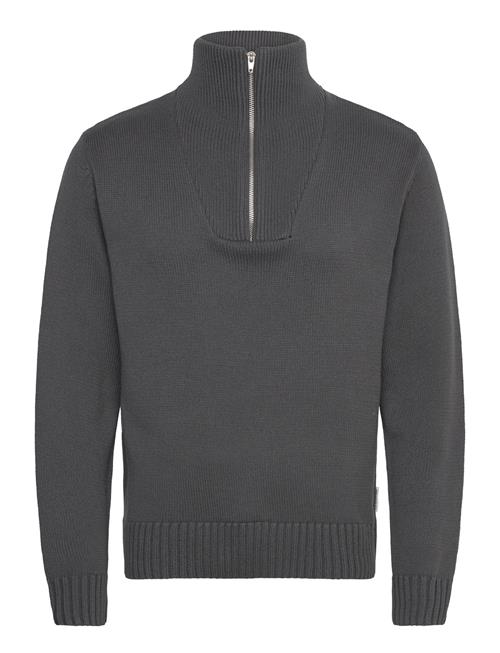 Se Jack & Jones Jorfrederiksberg Knit Half Zip Jack & J S Grey ved Booztlet