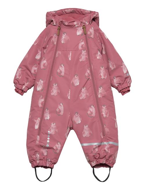 Se Minymo Snow Suit Aop Minymo Pink ved Booztlet