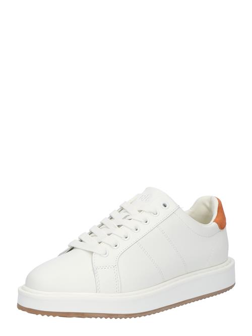 Se Lauren Ralph Lauren Sneaker low 'ANGELINE 4'  mørkeorange / hvid ved About You