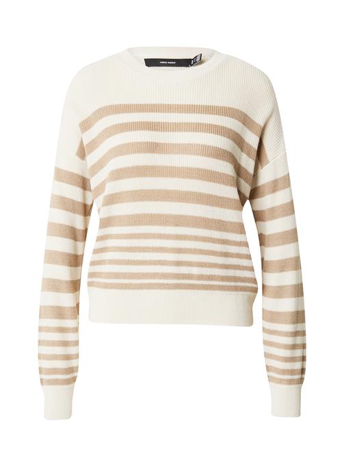 VERO MODA Pullover 'NEW LEXSUN'  creme / lysebrun