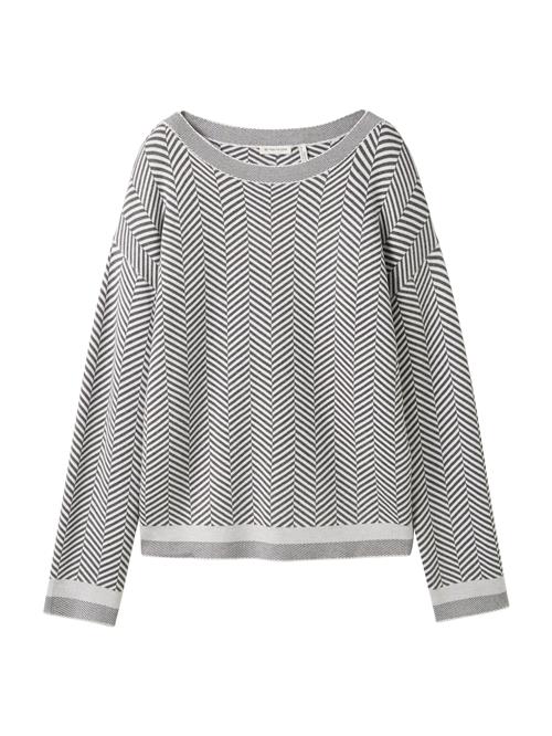 TOM TAILOR Pullover  antracit / hvid