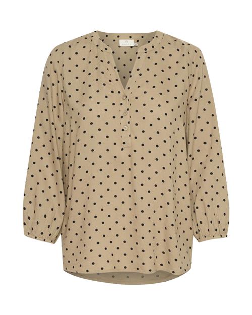 Se Kaffe Bluse 'Kamilia'  beige / sort ved About You