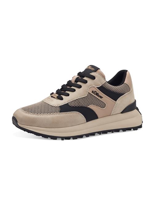 s.Oliver Sneaker low  beige / mørkebeige / sort