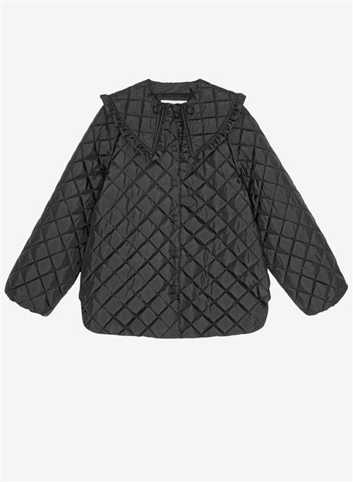 Ganni Ripstop Quilt Jacket Black