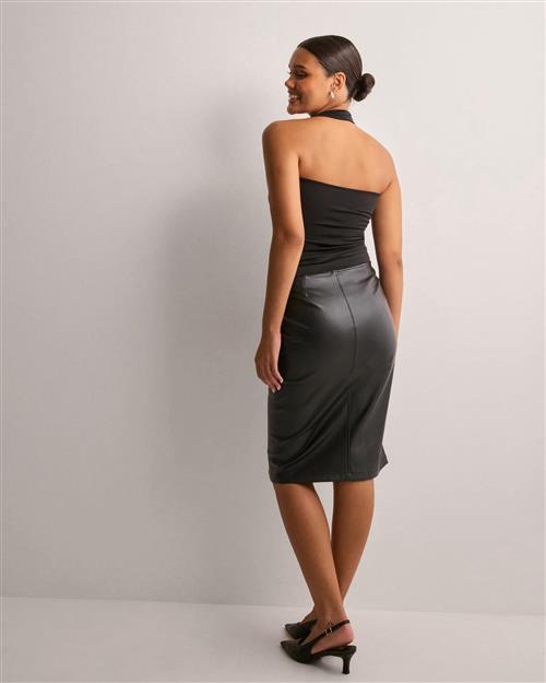 Nelly - Sort - PU Pencil Skirt