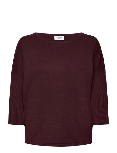 Saint Tropez A2561, Milasz R-Neck Pullover Saint Tropez Burgundy