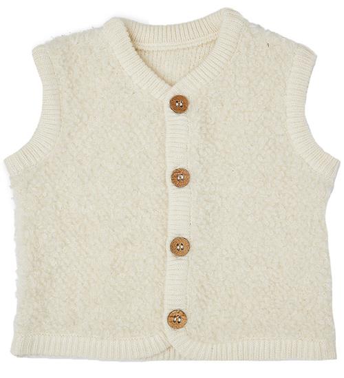 Se Smallstuff Vest - Uld - Off White ved KidsWorld