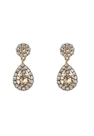 Se LILY AND ROSE Petite Sofia Earring Gold/White Onesize ved Bubbleroom