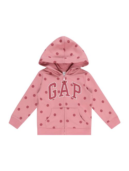 GAP Sweatjakke  lyserød / rosé / hvid