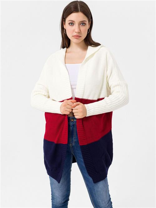 Se Dandalo Cardigan  marin / rød / hvid ved About You